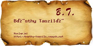 Básthy Tasziló névjegykártya